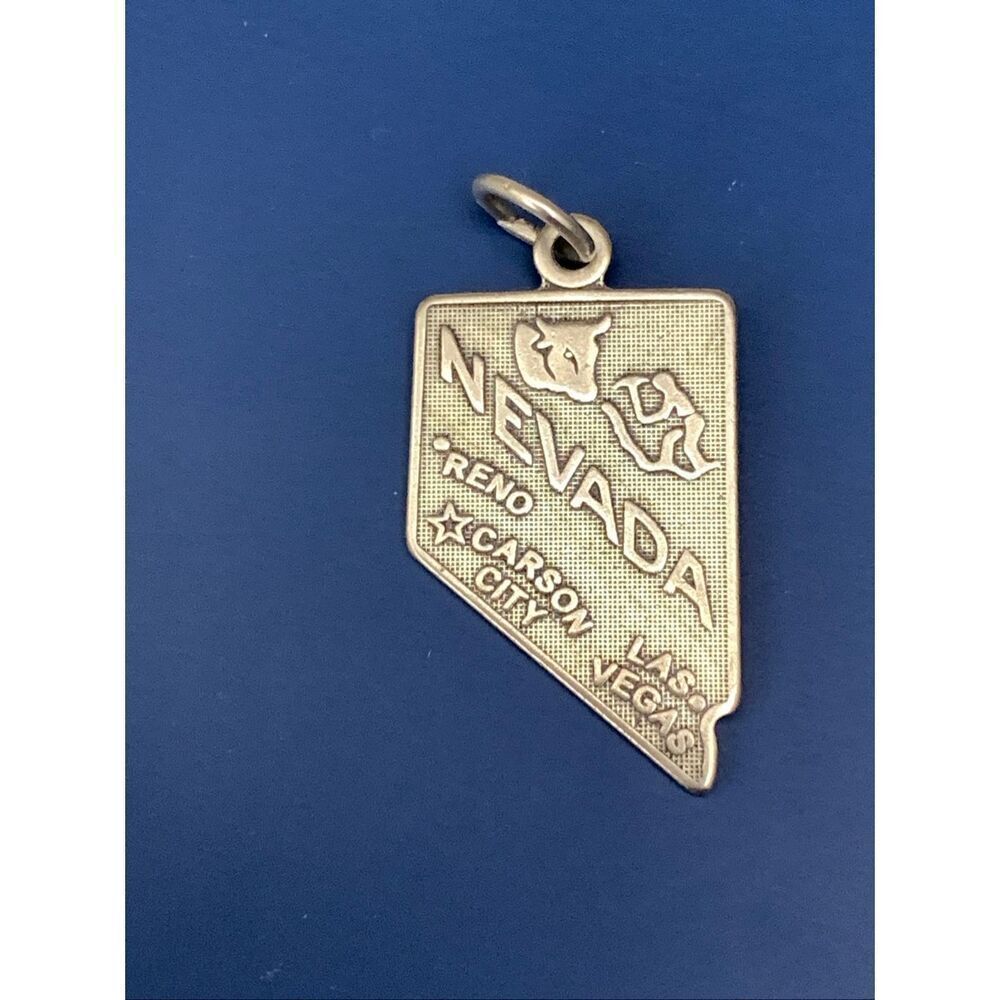 Nevada State Sterling Silver Jewelry Charm #travel #Las Vegas #gamble